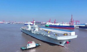 首次海试即将开始？全球首艘电磁弹射准航母“四川舰”，再次彩旗飘飘